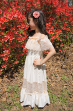 Load image into Gallery viewer, Clara Lace Flutter Maxi Dress- Vanilla Cream