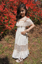Load image into Gallery viewer, Clara Lace Flutter Maxi Dress- Vanilla Cream