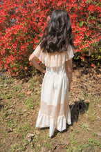 Load image into Gallery viewer, Clara Lace Flutter Maxi Dress- Vanilla Cream