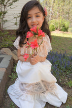 Load image into Gallery viewer, Clara Lace Flutter Maxi Dress- Vanilla Cream