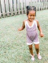 Load image into Gallery viewer, Nina Lace Halter Romper - Violet