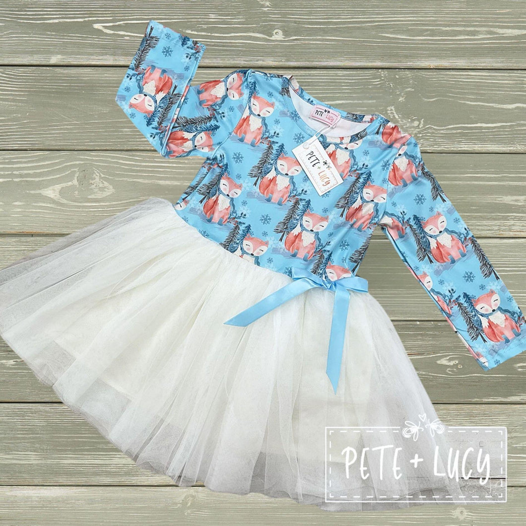 Winter Fox Tulle Dress My Little Humans Boutique Winter Fox Tulle Dress My Little Humans Boutique