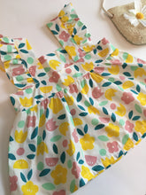 Load image into Gallery viewer, Floral Dress + Purse- Yellow
