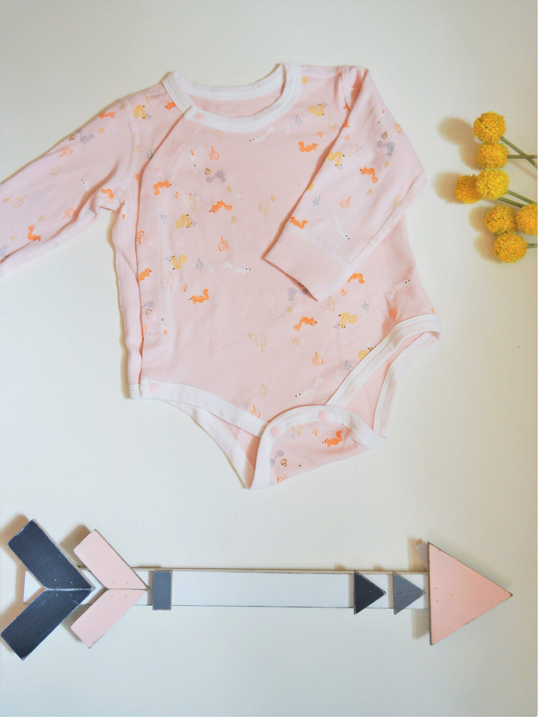 Squirrel Long Sleeve Baby Romper