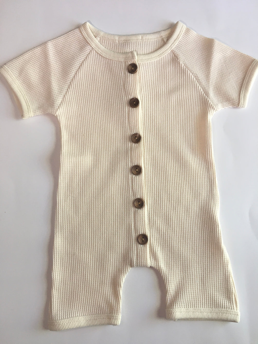 Infant Boy Romper- Cream