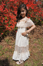 Load image into Gallery viewer, Clara Lace Flutter Maxi Dress- Vanilla Cream
