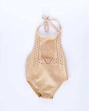 Load image into Gallery viewer, Diana Halter Romper - Vanilla Cream Crochet
