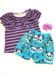 Panda Love Short Set