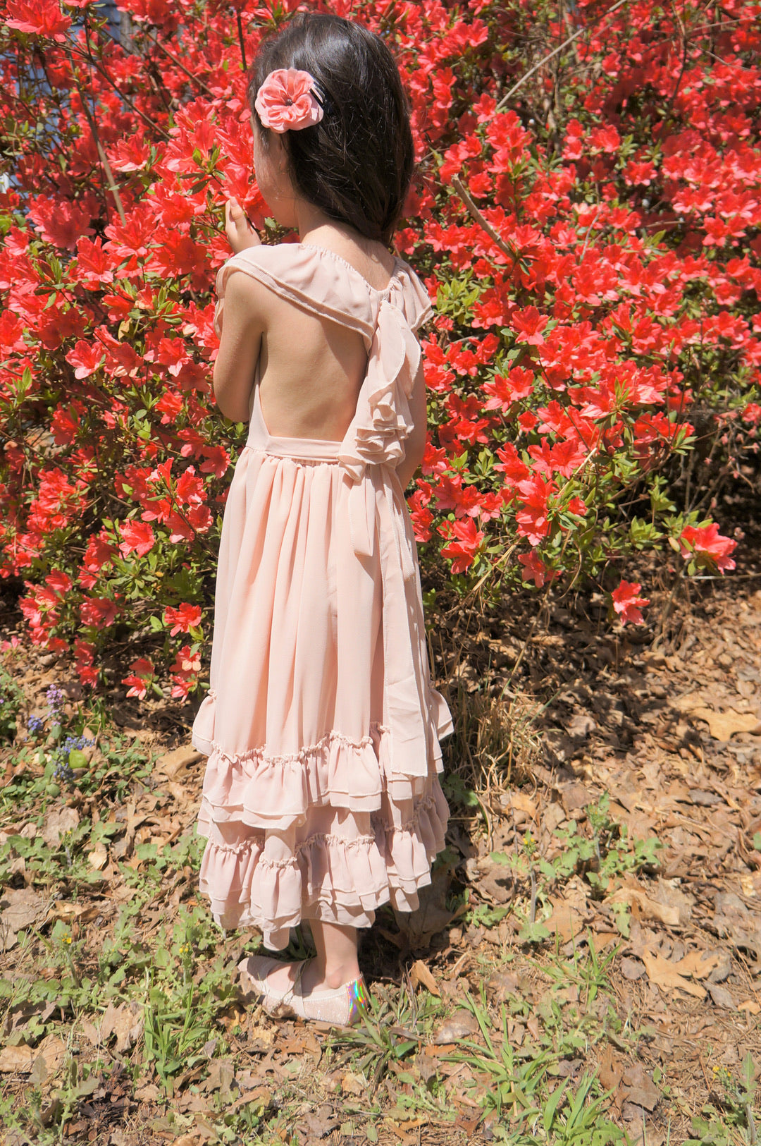 bailey's blossoms nellie ruffle maxi dress reviews Bailey's Blossoms Kids Girl Dress in Gold