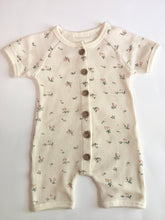 Load image into Gallery viewer, Girl Infant Romper- Cream/Flowers
