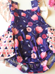 Purple Protea Romper