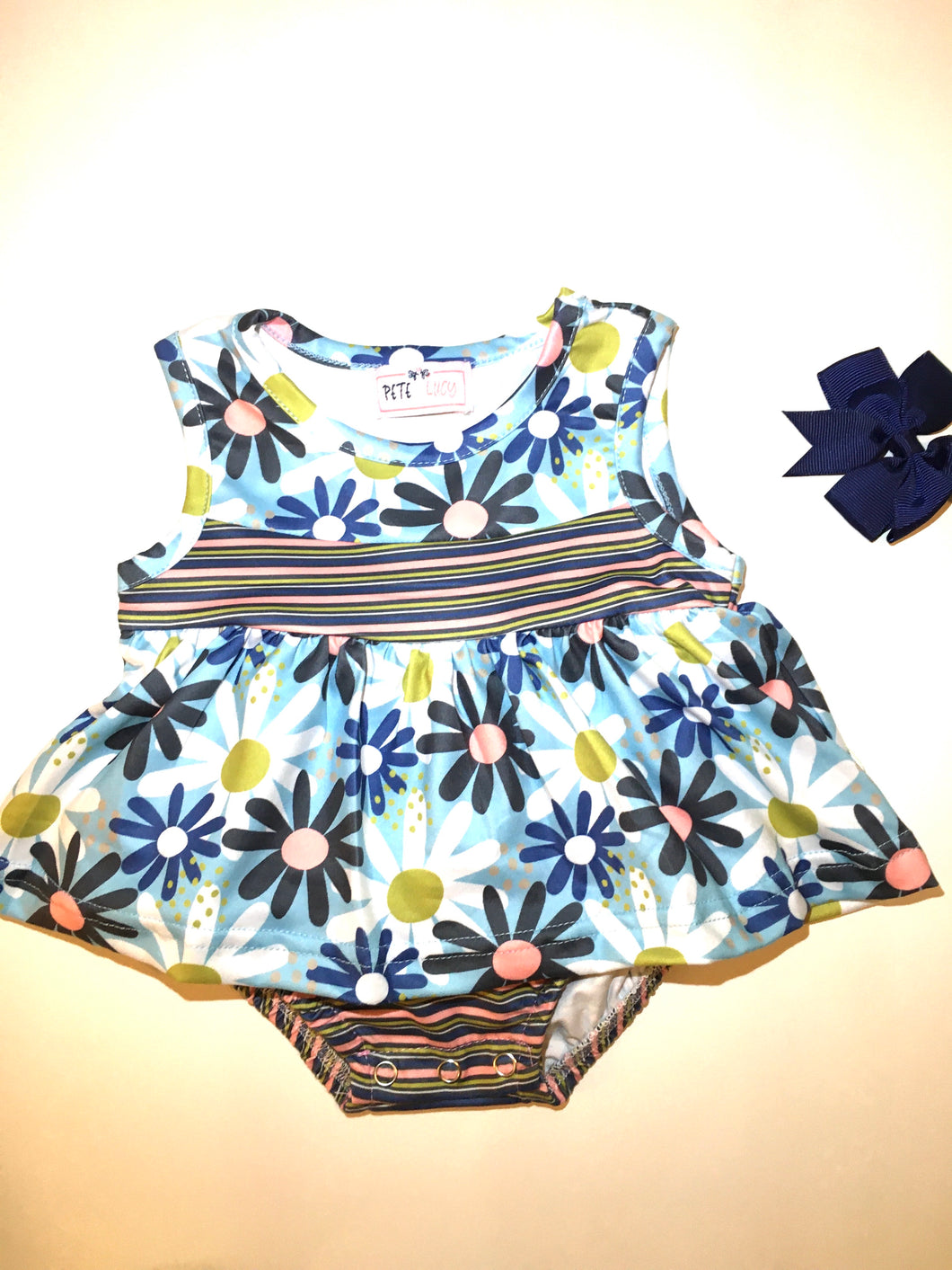Daisy Striped Romper