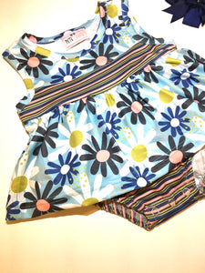 Daisy Striped Romper