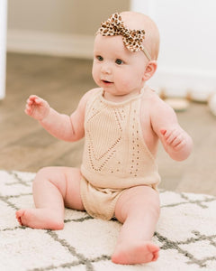 Diana Halter Romper - Vanilla Cream Crochet